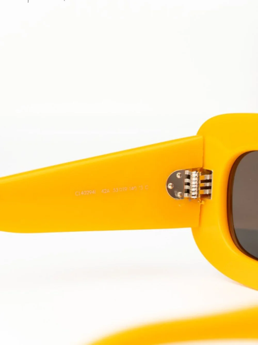 Celine Men Sunglasses Glossy Orange Grey Rectangle CL40294I 42A NEW AUTHENTIC